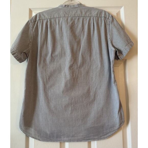 J. Crew Men's Slim Fit Cotton Oxford Shirt in Navy Stripe Size L - Picture 3 of 8